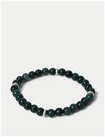 Natural Stone Beaded Stretch Bracelet