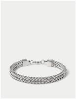 Stainless Steel Silver Tone Chunky Chain Bracelet