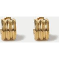 Autograph Ridge Hoop Earrings Gold