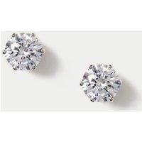 M&S Cubic Zirconia Stud Earrings Crystal