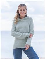 Celtic & Co. Pure Wool Funnel Neck Jumper Plum