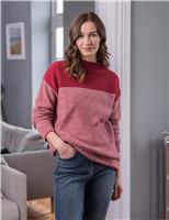 Pure Lambswool Striped Funnel Neck Jumper