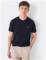 Crew Clothing Pure Cotton Crew Neck T-Shirt Navy