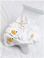 Molly & Monty Personalised Crown Ultimate Collection Set (0-1 Yrs) White