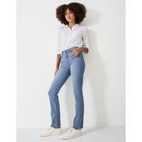 Mid Rise Straight Leg Jeans