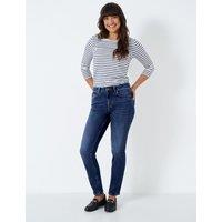 Crew Clothing Mid Rise Straight Leg Jeans Medium Blue