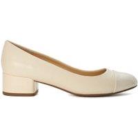 Suede Slip On Block Heel Court Shoes