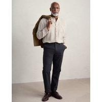 Pure Linen Grandad Collar Shirt