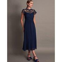 Lace Midi Waisted Dress