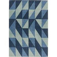 Reef Flag Blue Pure Wool Rug