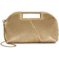 Pleated Chain Strap Clutch Bag
