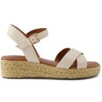 Wide Fit Leather Wedge Espadrilles