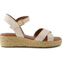 Wide Fit Leather Wedge Espadrilles