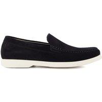 Dune London Suede Slip-On Loafers Navy