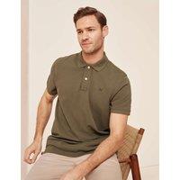Crew Clothing Pure Cotton Piqu Polo Shirt Olive