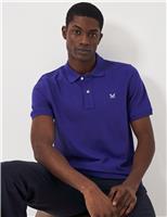 Crew Clothing Pure Cotton Pique Polo Shirt Purple