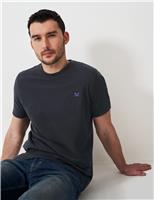 Crew Clothing Pure Cotton Crew Neck T-Shirt Burgundy