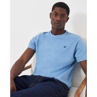 Crew Clothing Pure Cotton Crew Neck T-Shirt Light Blue