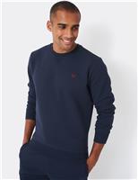 Crew Clothing Cotton Rich Crew Neck Sweatshirt Dark Navy