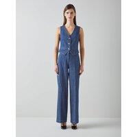 Denim Wide Leg Trousers