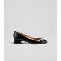 Leather Patent Block Heel Pumps