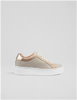 Canvas Lace Up Platform Trainers