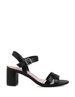 Dune London Wide Fit Block Heel Sandals Black