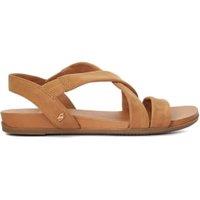 Wide Fit Leather Flat Sandals