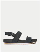 Timberland Malibu Waves Leather Ankle Strap Sandals Black