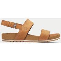 Timberland Malibu Waves Leather Ankle Strap Sandals Brown