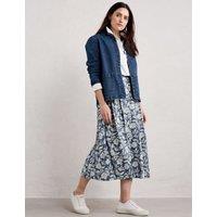 Pure Cotton Floral Midaxi A-Line Skirt