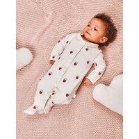 Buy Pure Cotton Strawberry Sleepsuit (7lbs-12 Mths)