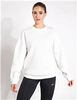 Reebok Lux Oversized Crew Neck Sweatshirt Soft White