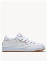 Reebok Club C 85 Leather Lace Up Trainers Pearl