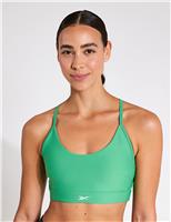 Reebok Lux Strappy Non Wired Sports Bra Lime Green