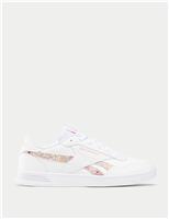 Reebok Court Advance Leather Lace Up Trainers Pearl