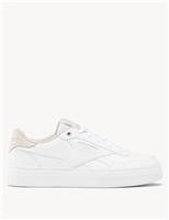 Court Advance Bold Leather Lace Up Trainers