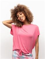 Cyberjammies Jersey Pyjama Top Pink