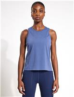 BORN Keira Crew Neck Racer Back Vest Top Navy