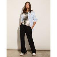 BAUKJEN Seam Detail Wide Leg Trousers Black