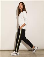 Side Stripe Straight Leg Ankle Grazer Trousers