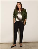 Jersey Elasticated Waist Tapered Trousers