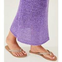 Metallic Embellished Flat Flip Flops