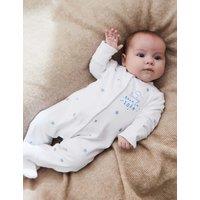 Personalised Born in 2024 Blue Star Design Sleepsuit (0-1 Yrs)