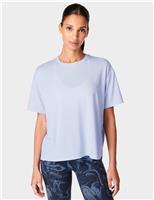 Sweaty Betty Soft Flow Studio Crew Neck Relaxed T-Shirt Light Blue