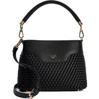 Faux Leather Woven Grab Bag