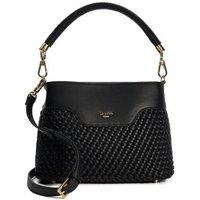 Faux Leather Woven Grab Bag