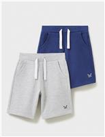 Crew Clothing 2 Pack Cotton Rich Shorts (3-12 Yrs) Navy Mix
