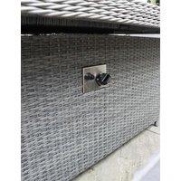 Paris Fire Pit Deluxe Rectangle Dining Set