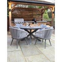 Aspen 4 Seater Round Garden Table & Chairs